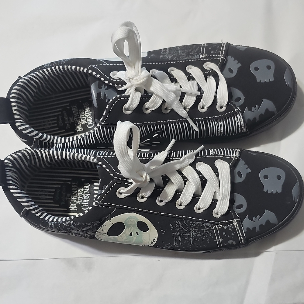 Disney Black and White Skull Sneakers